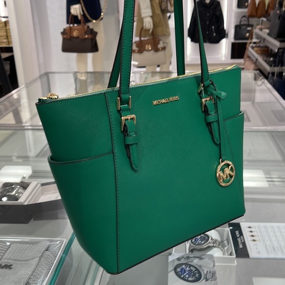 MICHAEL KORS Charlotte Large Leather Top-Zip Tote
Palmetto Green - Picture 16 of 16